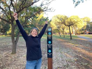 CC celebrates finishing the walk