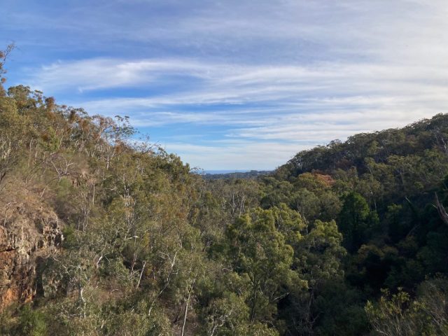 View from the trail towards the ocean