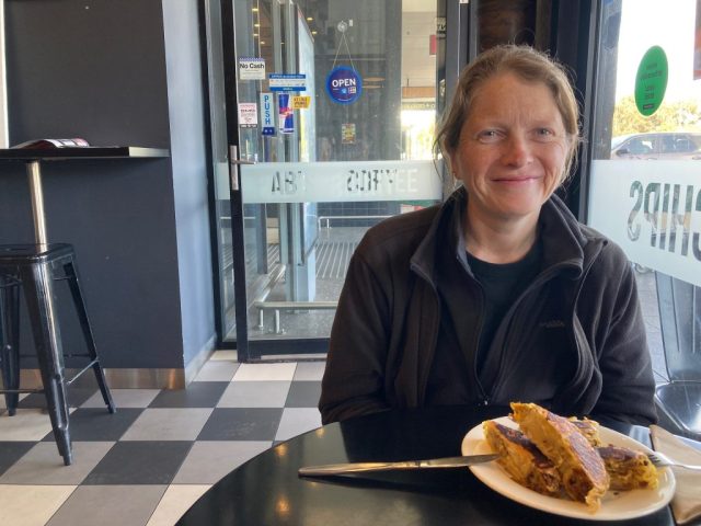 CC eats lunch in Yiros Central at Brickworks Marketplace CC eats lunch in Yiros Central at Brickworks Marketplace