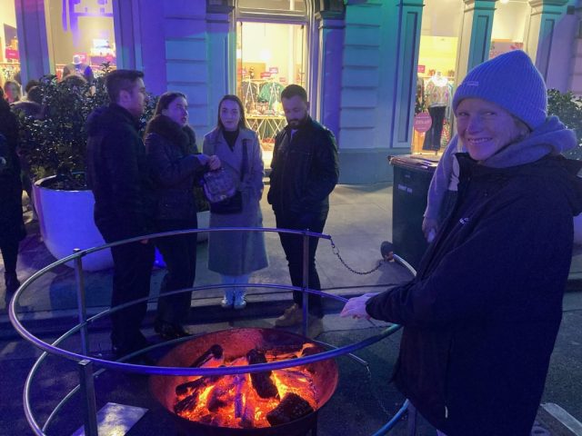 CC warms up on a cold Adelaide night CC warms up on a cold Adelaide night