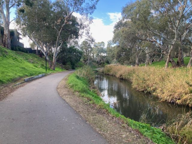 On the trail just outside Walkerville