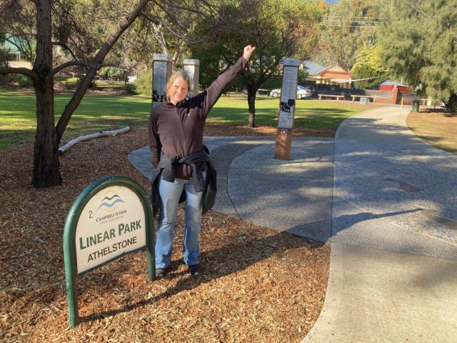 CC celebrates the end of the walk