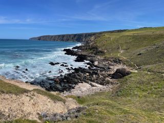 Looking towards the cliffs