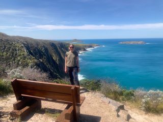 CC at the 'lunch bench'