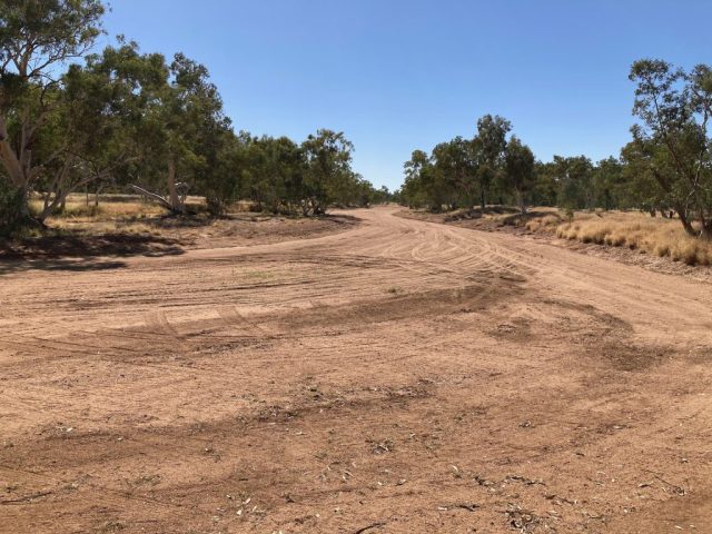The Todd River near our accommodation