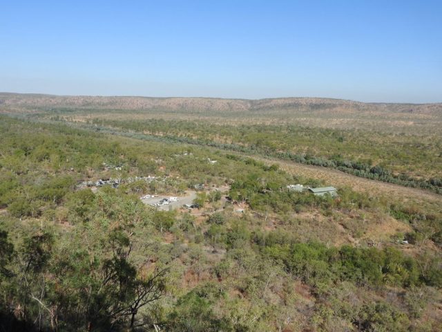 View over the visitor centre from the Baruwei loop trail View over the visitor centre from the Baruwei loop trail