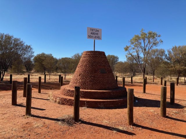 The highest point on the Stuart Highway - 727.2m above sea level The highest point on the Stuart Highway - 727.2m above sea level