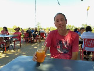 PB with the crowds at Pop Rocket Cafe