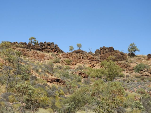 Rock formations in the distance Rock formations in the distance