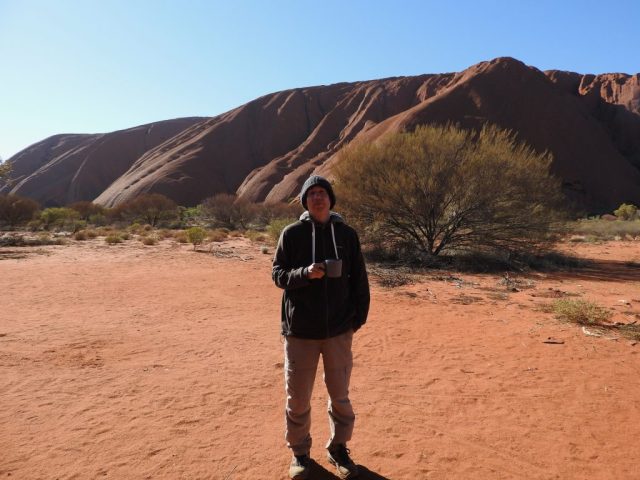 PB on a coffee break at Uluru PB on a coffee break at Uluru