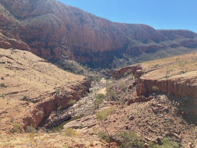 View of Ormiston Gorge from Ghost Gum Lookout View of Ormiston Gorge from Ghost Gum Lookout