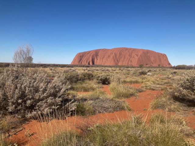 Uluru from the sunset viewing area Uluru from the sunset viewing area