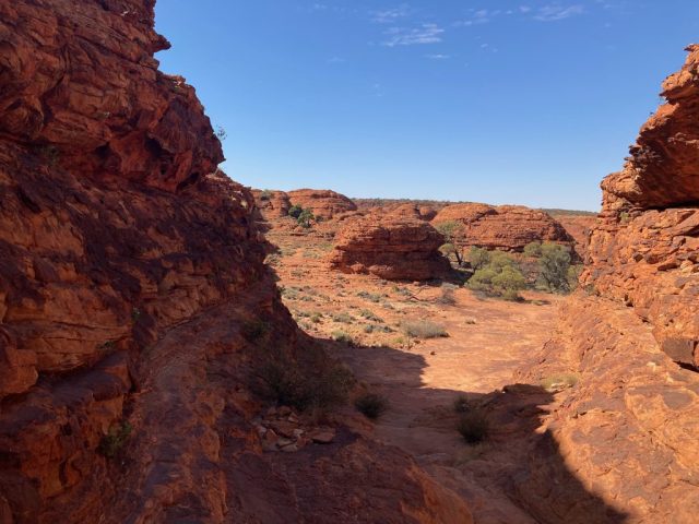 View of the 'lost city' - a series of beehive shaped domes near the edge of the canyon View of the 'lost city' - a series of beehive shaped domes near the edge of the canyon