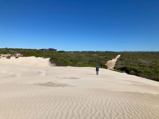 CC on the edge of the sand dunes