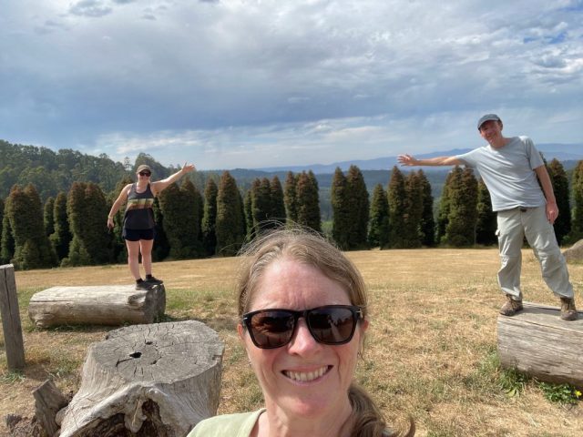 Back at the start of the RJ Hamer Arboretum Loop